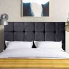 Eleganza Home Lexie 54 Inch Floorstanding Headboard Plush Velvet Small Double Steel