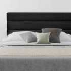 Eleganza Home Romford 54 Inch Floorstanding Headboard Plush Velvet King Black