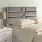 Eleganza Home Newtown 54 Inch Floorstanding Headboard Plush Velvet Single Grey