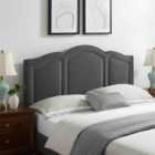 Eleganza Home Makis Steel Plush Double 26 Inch Strutted Headboard