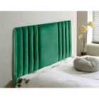 Eleganza Home Lewis 54 Inch Floorstanding Headboard Plush Velvet Single Green
