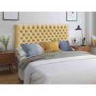 Eleganza Home Elba Cream Plush Small Double 26 Inch Strutted Headboard