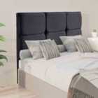 Eleganza Home Jenning 54 Inch Floorstanding Headboard Plush Velvet Single Steel