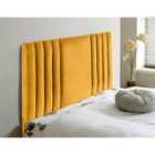 Eleganza Home Lewis 54 Inch Floorstanding Headboard Plush Velvet Double Mustard