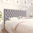 Eleganza Home Merland 54 Inch Floorstanding Headboard Plush Velvet King Silver