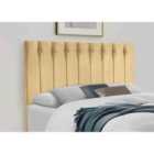 Eleganza Home Genie 54 Inch Floorstanding Headboard Plush Velvet Small Double Beige