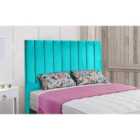 Eleganza Home Ellie 54 Inch Floorstanding Headboard Plush Velvet Small Double Teal