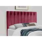 Eleganza Home Genie 54 Inch Floorstanding Headboard Plush Velvet Super King Maroon