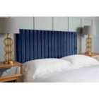 Eleganza Home Oxford 54 Inch Floorstanding Headboard Plush Velvet King Blue