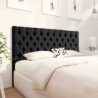 Eleganza Home Merland 54 Inch Floorstanding Headboard Plush Velvet Double Black