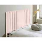 Eleganza Home Lewis 54 Inch Floorstanding Headboard Plush Velvet King Blush