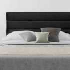 Eleganza Home Romford 54 Inch Floorstanding Headboard Plush Velvet Small Double Black
