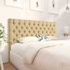 Eleganza Home Merland 54 Inch Floorstanding Headboard Plush Velvet Super King Beige