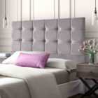 Eleganza Home Victus 54 Inch Floorstanding Headboard Plush Velvet Double Silver