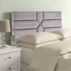 Eleganza Home Newtown 54 Inch Floorstanding Headboard Plush Velvet Super King Silver