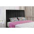 Eleganza Home Ellie 54 Inch Floorstanding Headboard Plush Velvet Small Double Black