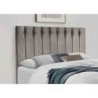 Eleganza Home Genie 54 Inch Floorstanding Headboard Plush Velvet Small Double Grey