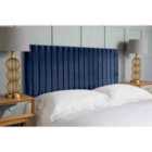 Eleganza Home Oxford 54 Inch Floorstanding Headboard Plush Velvet Single Blue