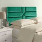Eleganza Home Newtown 54 Inch Floorstanding Headboard Plush Velvet Super King Green