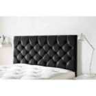 Eleganza Home Westminister 54 Inch Floorstanding Headboard Plush Velvet Small Double Black