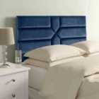 Eleganza Home Newtown 54 Inch Floorstanding Headboard Plush Velvet Super King Blue