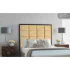 Eleganza Home Newland 54 Inch Floorstanding Headboard Plush Velvet Double Beige