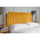 Eleganza Home Oxford 54 Inch Floorstanding Headboard Plush Velvet Super King Mustard
