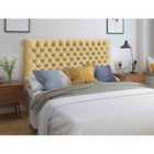 Eleganza Home Elba Cream Plush Small Single 26 Inch Strutted Headboard