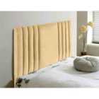 Eleganza Home Lewis 54 Inch Floorstanding Headboard Plush Velvet Small Double Beige