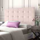 Eleganza Home Victus 54 Inch Floorstanding Headboard Plush Velvet King Blush
