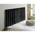 Eleganza Home Lewis 54 Inch Floorstanding Headboard Plush Velvet Small Double Black