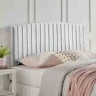 Eleganza Home Reet Silver Plush Single 26 Inch Strutted Headboard