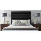 Eleganza Home Leyton 54 Inch Floorstanding Headboard Plush Velvet Small Double Black