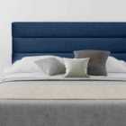 Eleganza Home Romford 54 Inch Floorstanding Headboard Plush Velvet Small Double Blue