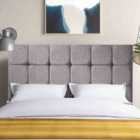 Eleganza Home Lexie 54 Inch Floorstanding Headboard Plush Velvet Small Double Silver