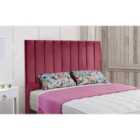 Eleganza Home Ellie 54 Inch Floorstanding Headboard Plush Velvet Single Maroon