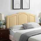 Eleganza Home Makis Cream Plush Super King 26 Inch Strutted Headboard