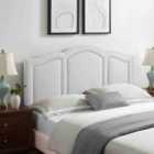 Eleganza Home Makis Silver Plush King 26 Inch Strutted Headboard