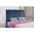 Eleganza Home Ellie 54 Inch Floorstanding Headboard Plush Velvet Small Double Blue