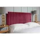 Eleganza Home Oxford 54 Inch Floorstanding Headboard Plush Velvet Super King Maroon