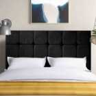 Eleganza Home Lexie 54 Inch Floorstanding Headboard Plush Velvet King Black