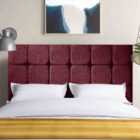 Eleganza Home Lexie 54 Inch Floorstanding Headboard Plush Velvet Super King Maroon