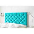 Eleganza Home Westminister 54 Inch Floorstanding Headboard Plush Velvet Double Teal