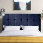 Eleganza Home Lexie 54 Inch Floorstanding Headboard Plush Velvet Double Blue