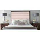 Eleganza Home Leyton 54 Inch Floorstanding Headboard Plush Velvet Single Blush