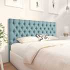 Eleganza Home Merland 54 Inch Floorstanding Headboard Plush Velvet Single Duck Egg