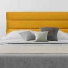 Eleganza Home Romford 54 Inch Floorstanding Headboard Plush Velvet King Mustard