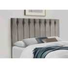 Eleganza Home Genie 54 Inch Floorstanding Headboard Plush Velvet Super King Grey