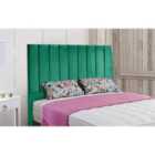 Eleganza Home Ellie 54 Inch Floorstanding Headboard Plush Velvet Small Double Green