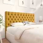 Eleganza Home Merland 54 Inch Floorstanding Headboard Plush Velvet King Mustard